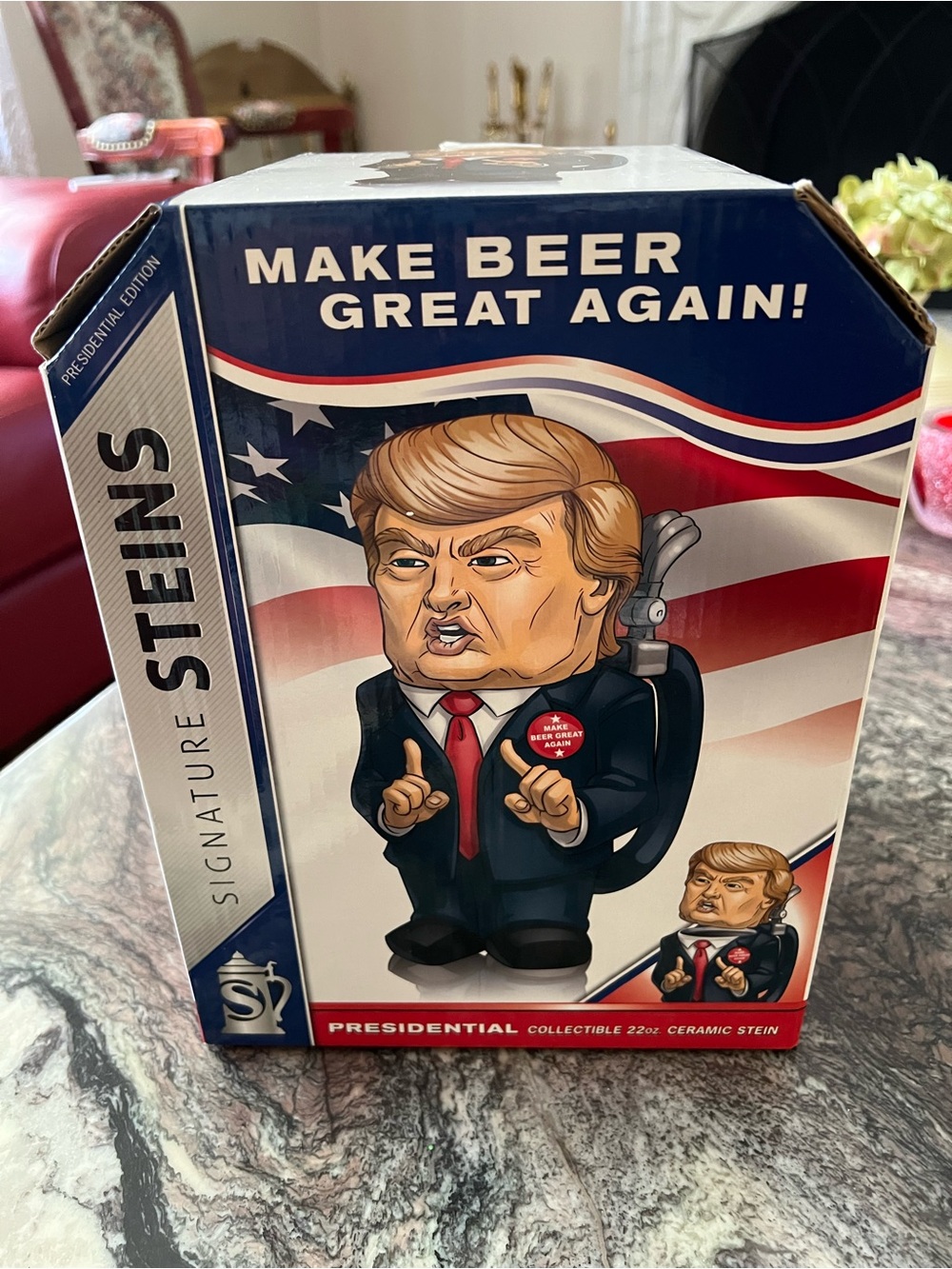 Ceramic Presidential Stein in Red, White & Blue